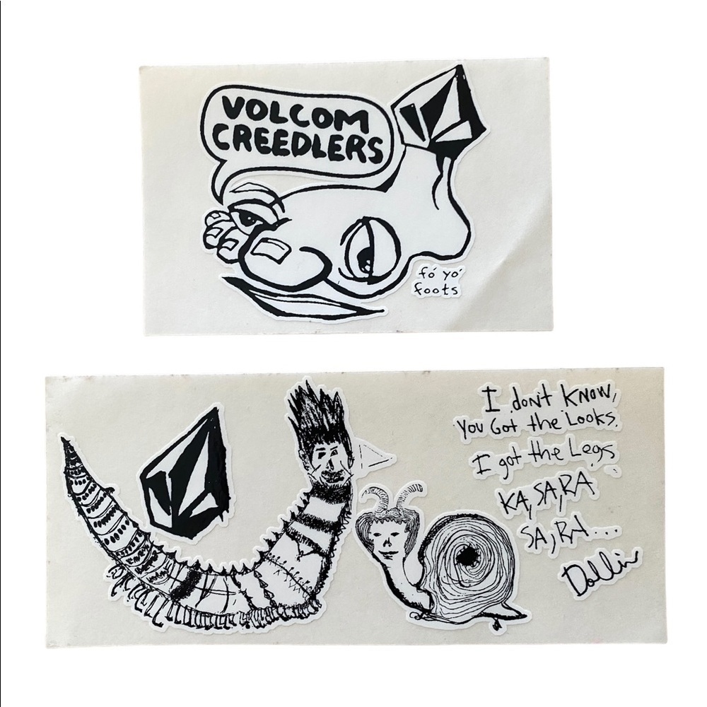 BUNDLE of 2 Rare VOLCOM Skate, Surf, Snow Stickers